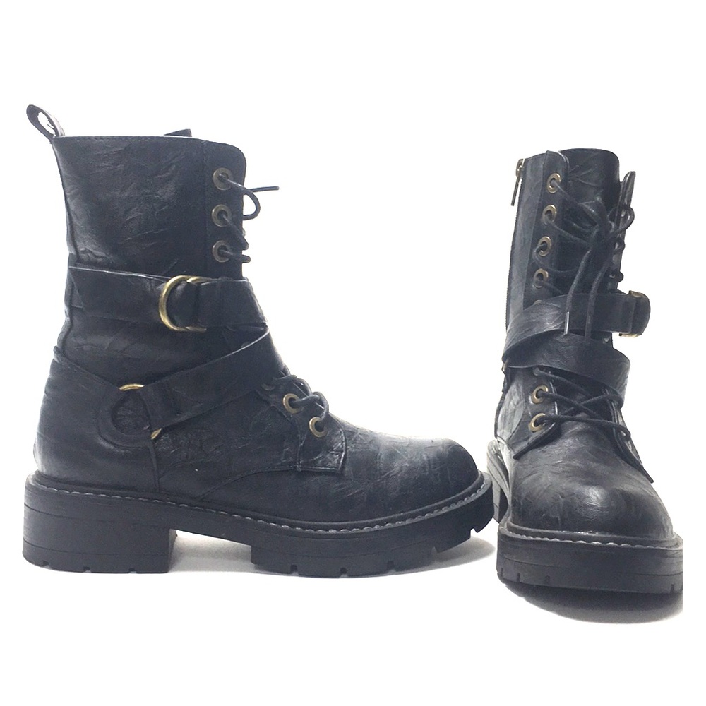 NWOT! Black Cardi B Combat Boots